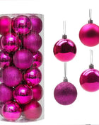 24PCS Palle Di Natale Ornamenti Per L'albero Di Natale Palle Di Natale Appeso Albero Pendenti Home Party Decor 2026 Regalo di Capodanno Noel Navidad - riparo82