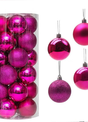 24PCS Palle Di Natale Ornamenti Per L'albero Di Natale Palle Di Natale Appeso Albero Pendenti Home Party Decor 2026 Regalo di Capodanno Noel Navidad - riparo82
