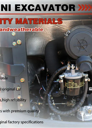 Mini Escavatore Kubota 2.5 Tonnellate con Cabina - Micro Scavo 1800kg Idraulico - riparo82