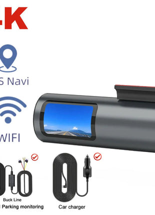 Dash Cam 4K WiFi GPS Dash Camera for Cars Mini Front Car DVR 24H Parking Mode G-Sensor Car Driving Video Recorder Loop Recording - Riparo82