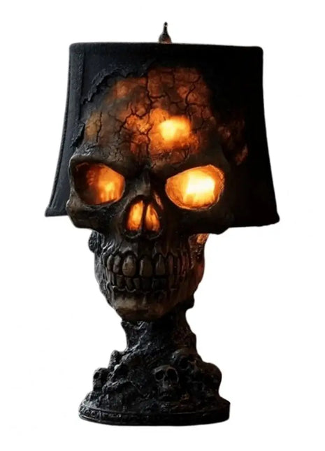 Desk Lamp Halloween Skull Lamp Skull Desk Lamp with Spooky Led Light for Halloween Party Mantel Decoration Unique Room Accent - Riparo82