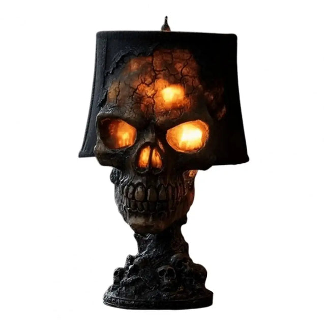 Desk Lamp Halloween Skull Lamp Skull Desk Lamp with Spooky Led Light for Halloween Party Mantel Decoration Unique Room Accent
