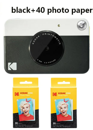 Fotocamera istantanea Kodak PRINTOMATIC originale Fotocamera digitale con stampa istantanea ZINK Carta fotografica a colori con stampa senza inchiostro + set di 40 pellicole