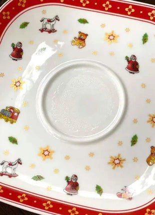 Set di piatti natalizi in ceramica ad alta temperatura, albero di Natale, piatto per cibo occidentale, bella tazza da caffè, ciotola, set natalizio di varietà ricca - riparo82