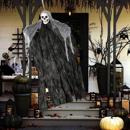 Halloween Party Hanging Skull Skeleton Ghost Ornament Horror Props Haunted House Halloween Party Outdoor Yard Garden Decorations