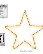 1 stringa di luci a stella a cinque punte, luci a stella a LED, luci a stella decorative con 8 modalità di illuminazione/decorazioni natalizie con timer