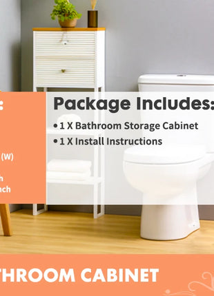 Mobili da Bagno, Colonna Portaoggetti Bianca, Mobiletto da Bagno, Bianco