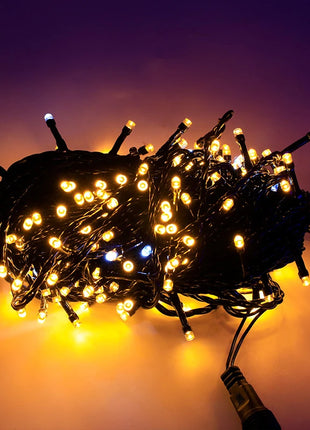 20M/Rotolo 200LED Esterno LED String Fata Luce Impermeabile Cavo Nero Spina UE Ghirlanda Lampada Natale Patio Decorazione del Giardino illuminazione - riparo82