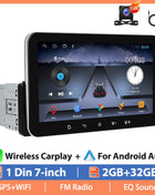 Podofo 7 '' 1Din Android Car Stereo Radio 4core Carplay Android Auto Bluetooth FM EQ USB WIFI GPS Navigation Autoradio Player - Riparo82