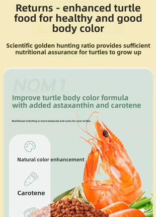 YUR KWAI Turtle Color Enhancing Food - Vibrant Red/Yellow Formula for Box Turtles (Yellow-Margined/Red-Face/Fire) - Riparo82