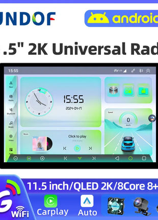 11.5 inch Car Radio GPS Androidauto Carplay For Tesla style For Nissan Hyundai KIA Toyota Honda Multimedia Player For 9/10 inch - Riparo82