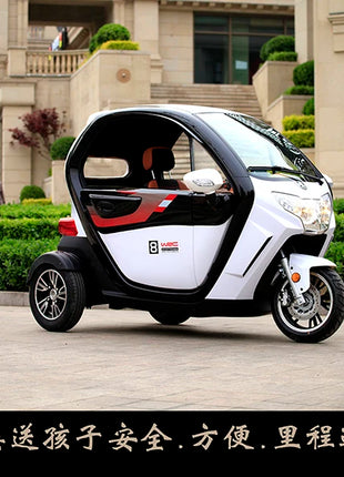 Pick up and drop off children Electric tricycle does not turn over Fully enclosed scooter with a battery life of 190 kilometers - Riparo82
