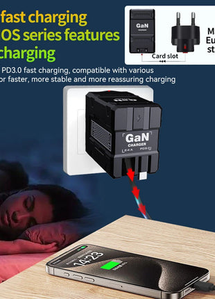 Xiaomi 120W GaN Fast Charger Compatible  With Retractable Type-c And Ligtning Cable Portable Adapter For Iphone 16 Ipad Macbook - Riparo82