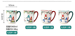 Piatto da pranzo in ceramica Goblin natalizio Piatti da dessert per bistecche di Babbo Natale Piatto da insalata per spaghetti Stoviglie per la decorazione della casa - riparo82