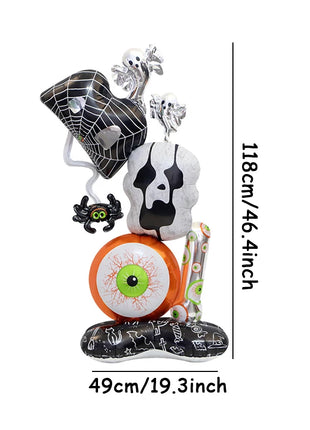 1pcs Halloween Giant Pumpkin Skeleton Standing Balloon House Witch Dead Tree Inflatable Foil Ballon Halloween Party Deco Supplie - Riparo82