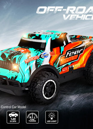 Auto telecomandata Jeep fuoristrada illuminata a LED Piccola proporzione Macchinina giocattolo per bambini non carica