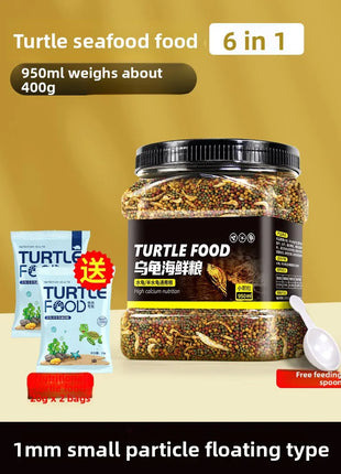 GEN CLIMB Turtle Food with Dried Shrimp&Mealworms-All-in-One Floating Pellets for Aquatic Turtles(Red-Eared Slider,Pond Turtle) - Riparo82