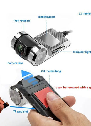 1080P 170 Degree Wide Angle Dash Camera Bluetooth Dash Cam Android DVR ADAS Car Recorder Dash Cam Night Version Car Recorder - Riparo82