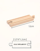 Nuovi tipi di parti di cingoli in legno Pista ferroviaria in legno di faggio Accessori per giocattoli adatti a tutte le marche Piste in legno Giocattoli per regali per bambini - riparo82