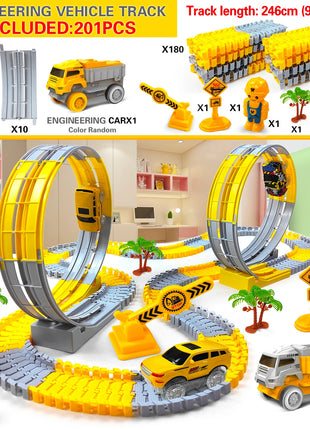 Bambini Elettrico Magico Flessibile Pista Giocattolo Auto Ingegneria Auto Bambini Giocattoli Educativi Treno Giocattoli per Bambini Regalo Di Compleanno