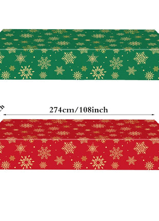 Piatti da tavola usa e getta natalizi Tovaglioli Tazze Fiocco di neve Piatto da dessert rosso verde per cena per forniture per feste invernali di buon Natale - riparo82