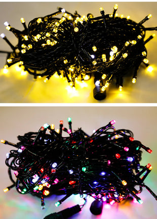 20M/Rotolo 200LED Esterno LED String Fata Luce Impermeabile Cavo Nero Spina UE Ghirlanda Lampada Natale Patio Decorazione del Giardino illuminazione - riparo82