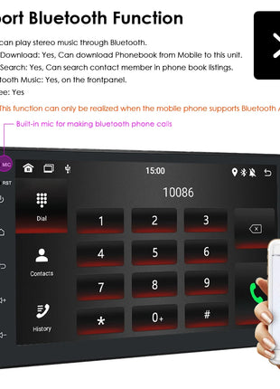 2G+32G 7 Inch Autoradio Carplay 1 Din Android Auto Car Radio GPS for Universal Stereo Multimedia Player Navigation Head Unit RDS - Riparo82