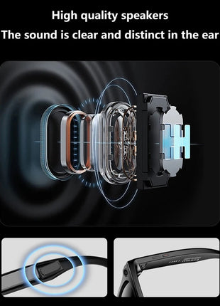 Xiaomi AI Smart Glasses with Camera Sunglasses Mini Camera Video Recorder Wireless Bluetooth Call Anti-blue Glasses for Man Wome - Riparo82