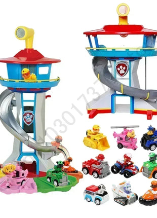 Paw Patrol Set di giocattoli Cartoon Anime Figure Patrol Canine Chase Skye Rimbalzo Bicicletta Decorazione della casa Regali di compleanno di Natale per bambini - riparo82