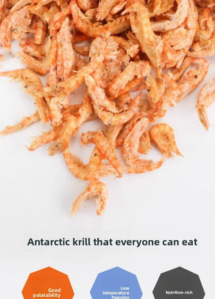 GEN CLIMB Freeze-Dried Antarctic Krill for Turtles & Fish - Premium Food for Arowana, Blood Parrot,Aquatic Turtles-High Protein - Riparo82