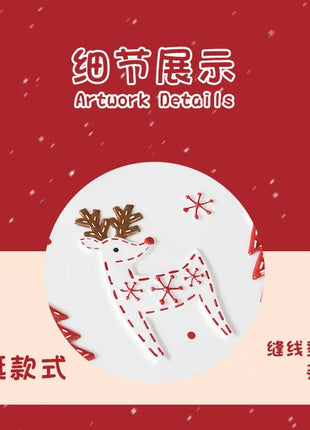 Piatto in ceramica per albero di Natale in rilievo nordico Piatto rettangolare creativo Stoviglie in porcellana Decorazioni natalizie Utensili da cucina per la casa - riparo82