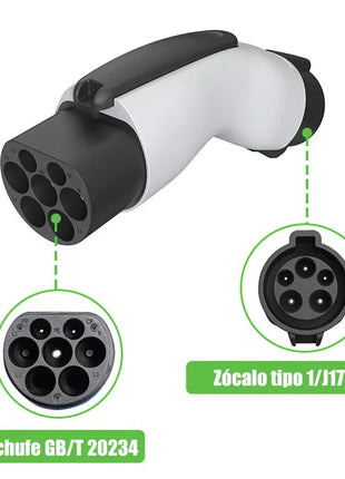 WUFEN BYD Auto Exclusive Edition Adapter Type1 to GBT Adapter EV Charging J1772 to GBT Anti-theft Adaptor Electric Car  Charger - Riparo82