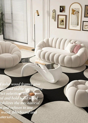 Divano Cloud Combinazione di divani in peluche con zucca Morbido e confortevole Divano moderno per soggiorno Suite Appartamento Mobili per la decorazione della casa