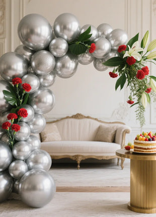 30/50/100 pz 5/10 pollici Metallo Oro Argento Blu Verde Viola Palloncini In Lattice Matrimonio Buon Compleanno Metallo Cromo Aria Palloncino Ad Elio - riparo82