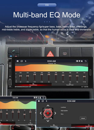 Podofo IPS 6.86''1Din Wireless Carplay Android Auto Car Radio Multimedia Video MP5 Player TouchScreen Universal Autoradio Stereo - Riparo82