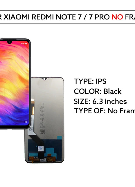 Display LCD Per Xiaomi Redmi Nota 7 Nota 7 Pro Display LCD Touch Screen Digitizer Assembly M1901F7G M1901F7S Parti di Riparazione - riparo82
