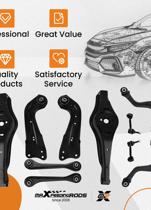 Set braccio oscillante posteriore sinistro destro per Audi A3 Cabriolet (8P7) 2008-2013
