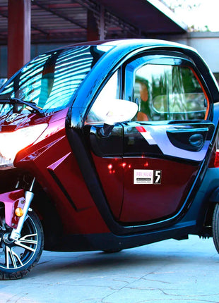 Pick up and drop off children Electric tricycle does not turn over Fully enclosed scooter with a battery life of 190 kilometers - Riparo82