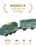 Set di treni elettrici Giocattoli Modello di treno Auto elettrica adatta per ferrovia in legno Pista del treno in legno Regalo di Natale per bambini