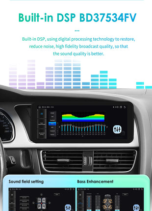 10.25"Carplay Android 13 Auto Car radio For Audi A4 A5 B8 S4 S5 2009-2016 car intelligent system Multimedia GPS Stereo Head Unit - Riparo82