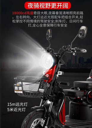 HLZ electric tricycle adult household battery tricycle - Riparo82