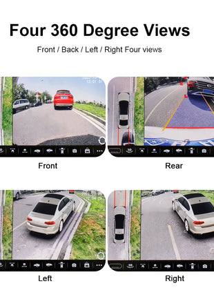 360 Vehicle Camera Panoramic Surround View 1080P AHD Right+Left+Front+Rear View Camera System Of Android Auto Radio Night Vision - Riparo82