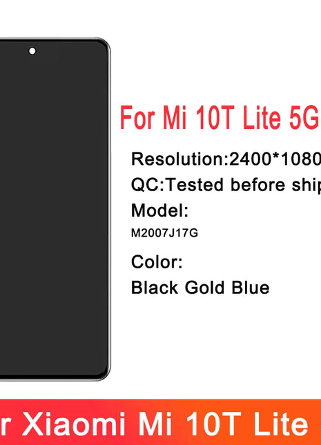 TFT Per Xiaomi Mi 10T Lite 5G LCD M2007J17G Display Touch Screen Parti di Montaggio Per Xiaomi Mi 10T Lite Display Dello Schermo LCD - riparo82
