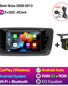 2 Din Car Radio for Seat Ibiza 2009-2013 Audio Multimedia Player CarPlay Android Auto GPS Bluetooth WIFI FM RDS Autoradio - Riparo82