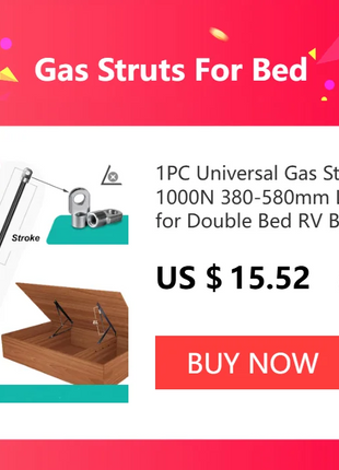 1PC 100N 300/350/380/400/450/500/550/600mm Universale Ammortizzatore A Gas Ascensore Supporto Cofano Auto Tronco Coperchio Supporto Ascensore Puntone RV di Ricambio