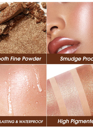 Highlighting and Contouring Palette 5 Colours All-in-One Makeup Palette Stereoscopic Natural Highlighting Makeup Palette - Riparo82