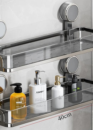 Portaoggetti da bagno a ventosa, WC senza perforazione, portaoggetti rimovibile a parete, lavabo, appendiabiti da parete