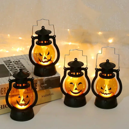 Halloween Pumpkin Ghost Face Lamp Portable Skull Decoration Light for Bar Party Table Atmosphere Prop Halloween Decor Use