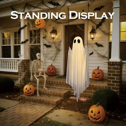 Halloween Garden Outdoor Ghost Decor Light Up Hanging Swing Ghost Scary Standing Ghosts Decor for Front Door Yard Home Party