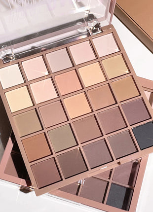 Eyeshadow palette in 25 colors, matte brown nude multi-color eyeshadow, high color rendering, waterproof and sweatproof, daily e - Riparo82